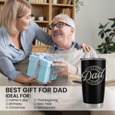Best Dad Ever Tumbler with Lid - 20oz Insulated Stainless Steel Cup- Coffee Mug for Sport Travel Office, Gift for Father’s Day Birthday